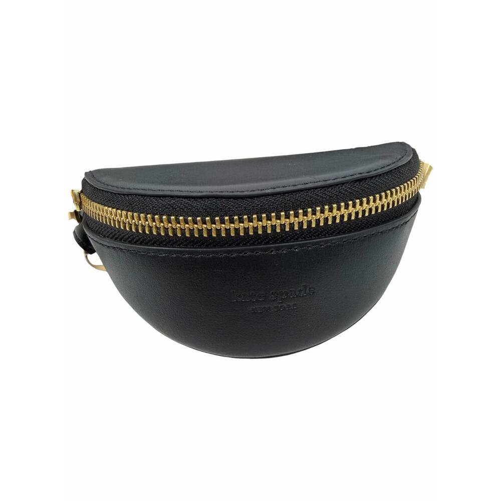 Kate Spade Duo Small Pebbled Leather Crossbody Bag Black Gold - Picture 15 of 16